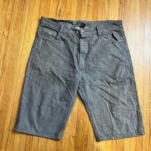 Coogi Shorts Mens 46 Baggy Jean Gray Long Skate Hip Hop Logo *